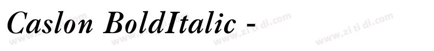 Caslon BoldItalic◆字体转换